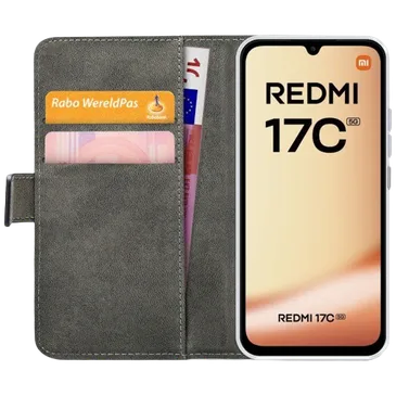 Mobilize PU-Leather Book Case Black Xiaomi Redmi 17C 5G