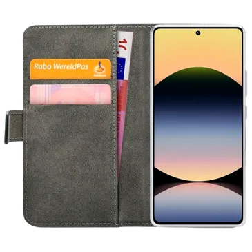 Mobilize Cuir PU Book Coque Noir Xiaomi Redmi Note 14S
