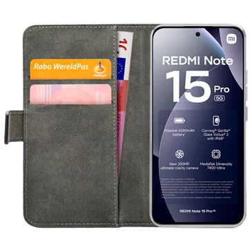 Mobilize PU-Leather Book Case Black Xiaomi Redmi Note 15 Pro 5G