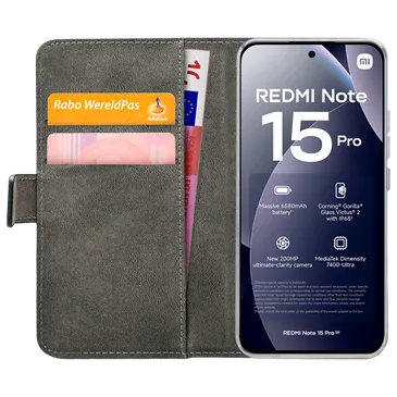 Mobilize PU-Leer Book Case Zwart Xiaomi Redmi Note 15 Pro