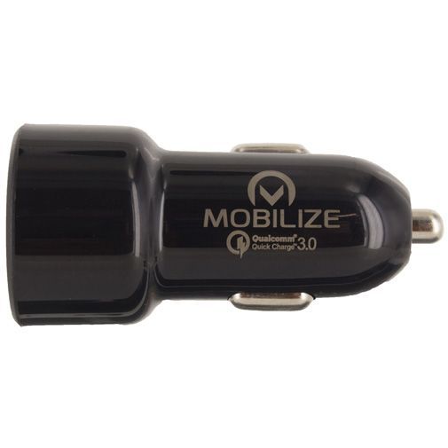 Mobilize Smart Car Charger Dual USB 4.8A Quick Charge 3.0 Black