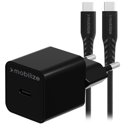 Mobilize USB-C Chargeur Rapide 20W + Cable USB-C-USB-C Blanc 