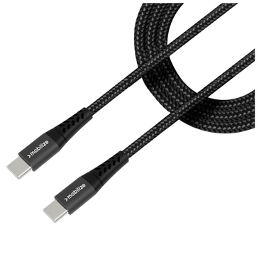 Mobilize USB-C - USB-C Nylon Cable 1 Metre Black