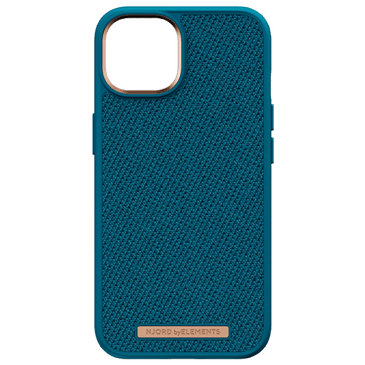 Njord byELEMENTS Stof Back Cover Blue Apple iPhone 14