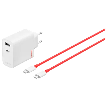 OnePlus SuperVOOC USB-C + USB-A Fast Charger 80W White