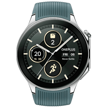 OnePlus Watch 2 Silver Green Rubber Strap Gomibo
