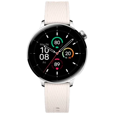 OnePlus Watch 3 43mm Silver (White Rubber Strap)