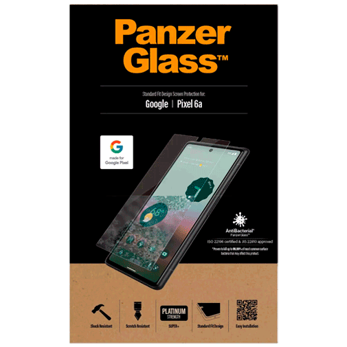 PanzerGlass Gehard Glas Antibacteriële Screenprotector Google Pixel 6a