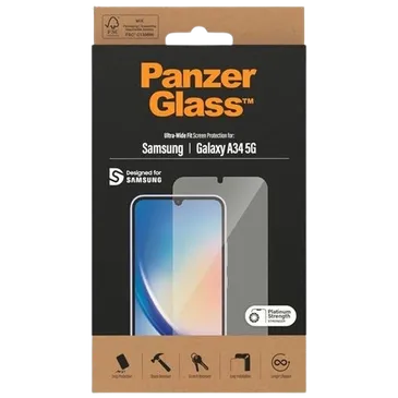 Panzerglass Tempered Glass Edge To Edge Screen Protector Samsung Galaxy A34 5G