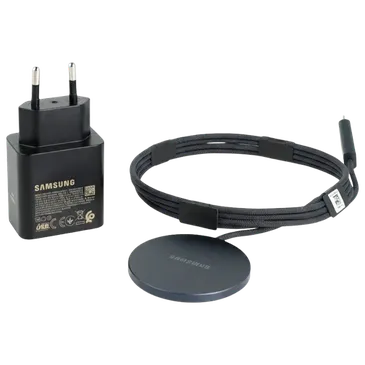 Samsung Caricabatterie Rapido Wireless 25W Grigio Scuro + USB-C Caricabatterie Rapido 45W Grigio Scuro