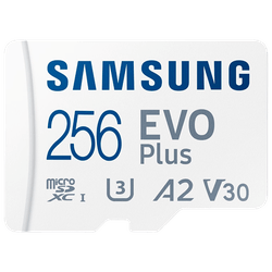 Samsung Evo Plus MicroSDXC (2024) 256GB + Sd Card Adapter