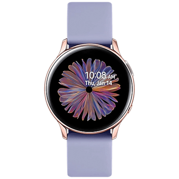 Samsung Galaxy Watch Active 2 40mm SM R830 Rosegold Aluminium Lila Silikonen Band Gomibo