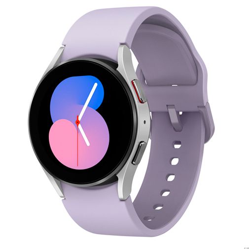 Samsung Galaxy Watch 5 40mm Silver Purple Silicone Strap Gomibo.ie