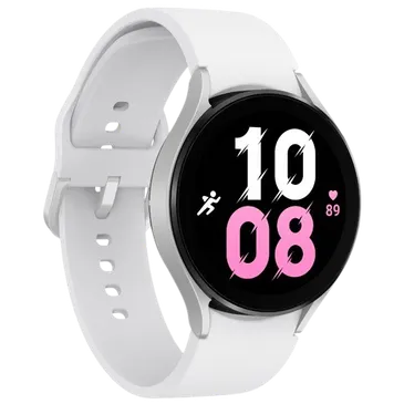 Samsung Galaxy Watch 5 44mm Silver (White Silicone Strap)