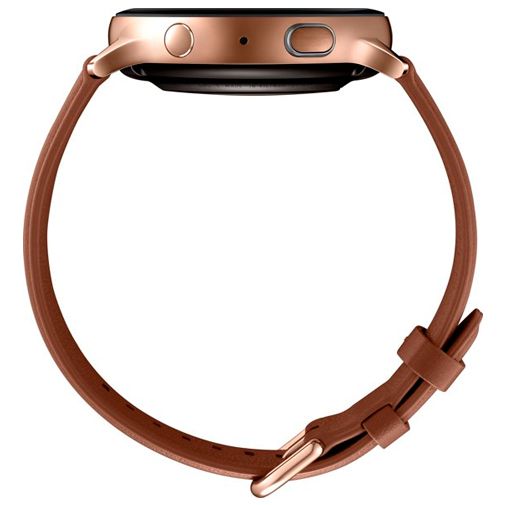 Samsung Galaxy Watch Active 2 4G 44mm SM R825 Goud RVS Bruine Leren Band Belsimpel