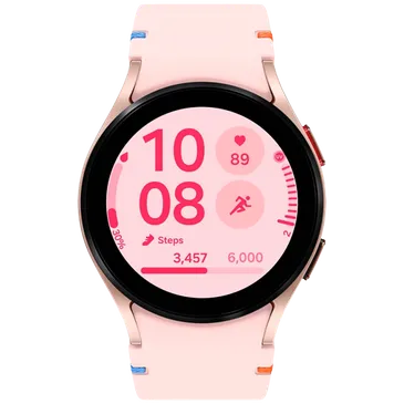 Samsung Galaxy Watch FE Goud (Roze Siliconenband)