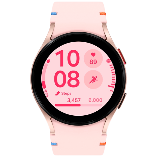 Samsung Galaxy Watch FE Gold (Pink Silicone Strap)