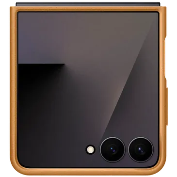 Samsung Kindsuit Cuir PU Back Cover Marron Samsung Galaxy Z Flip 7
