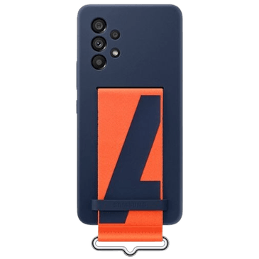 Samsung Silicone Back Cover With Strap Blue Samsung Galaxy A53 5G