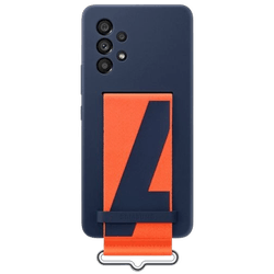 Samsung Silicone Back Cover With Strap Blue Samsung Galaxy A53 5G