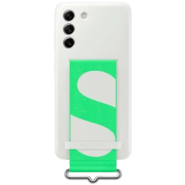 Samsung Silicone Back Cover With Strap White Samsung Galaxy S21 FE