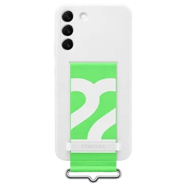 Samsung Silicone Back Cover With Strap White Samsung Galaxy S22+