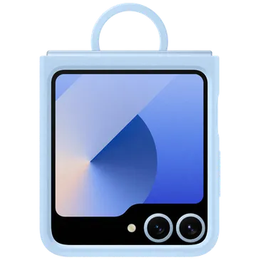 Samsung Silicone Back Cover avec Anneau Bleu Samsung Galaxy Z Flip 6/Flip 7 FE