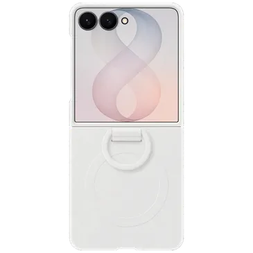 Samsung Silicone  Back Cover with Ring White Magnetic Samsung Galaxy Z Flip 8