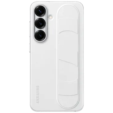 Samsung Standing Grip Silicone  Back Cover White Samsung Galaxy S25