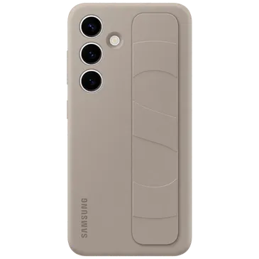 Samsung Standing Siliconen Back Cover Beige Samsung Galaxy S24