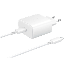 Samsung USB-C Quick Charger 45W + USB-C Cable EP-TA845 White