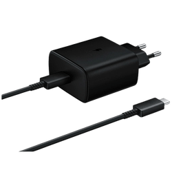Samsung USB-C Chargeur Rapide 45W + USB-C Câble EP-TA845 Noir