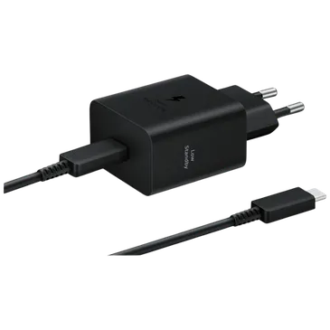 Samsung USB-C Fast Charger 45W + USB-C Cable Ep-T4510 Black 