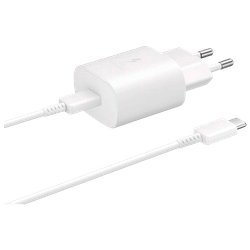Samsung USB-C Snellader 25W + USB-C kabel EP-TA800 White