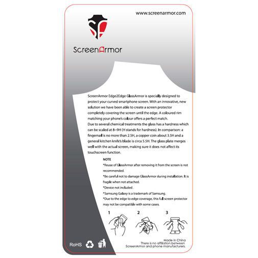 ScreenArmor Glass Armor Edge-to-Edge Screenprotector Black Samsung Galaxy S9
