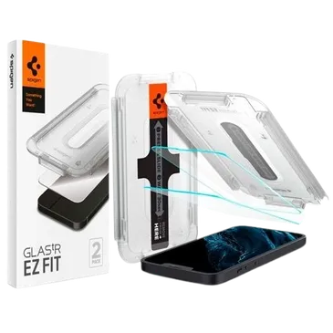 Spigen EZ FIT Tempered Glass Clear Screenprotector With Mounting Frame Apple iPhone 13 Pro Max 2-pack
