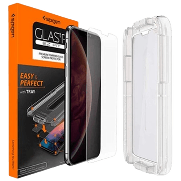 Spigen EZ FIT Tempered Glass Clear Screenprotector With Mounting Frame Apple iPhone XR