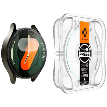 Spigen EZ Fit Tempered Glass Clear Screen Protector Samsung Galaxy Watch 7 40mm 2-Pack