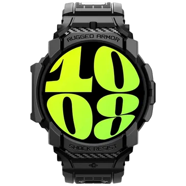 Spigen Rugged Armor Pro Coque Noir Samsung Galaxy Watch 7 44mm