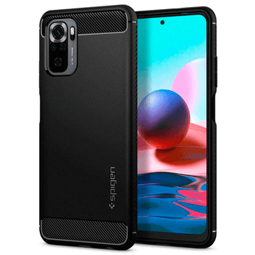 Spigen Rugged Armor TPU Back Cover Black Xiaomi Redmi Note 10