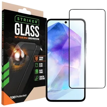 Striker D3O Tempered Glass Edge To Edge Screen Protector Samsung Galaxy A35 5G/A36 5G/A55 5G/A56 5G/S24 FE 5G