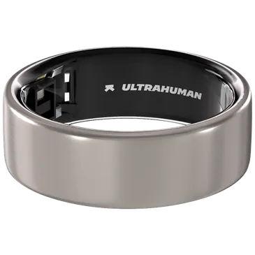 Ultrahuman Ring Air Naturel Titanium Ring Size 6