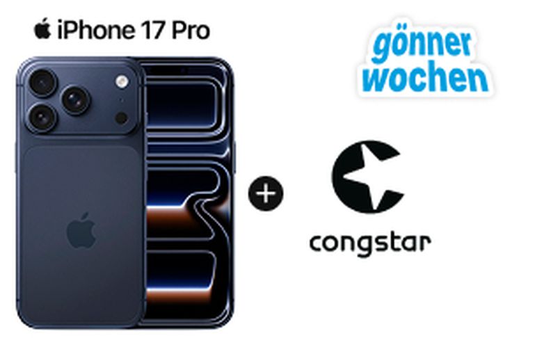 iPhone 17 Pro in Verbindung mit congstar