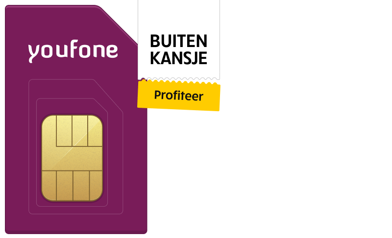 Wauw! €100,- cashback bij een Sim Only van Youfone