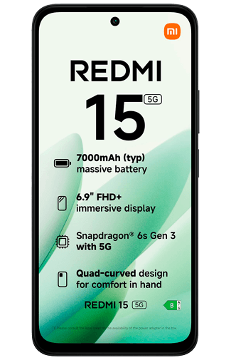 Xiaomi Redmi 15 5G 128GB Zwart