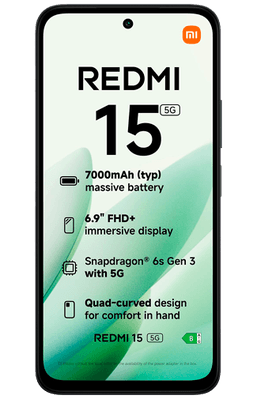 Xiaomi Redmi 15 5G 256GB Zwart - kopen - Belsimpel