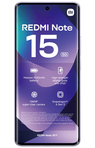 Xiaomi Redmi Note 15 5G 6GB/128GB Paars