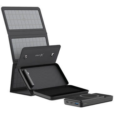 Xlayer Wireless Powerbank 10.000mAh 15W Black with Solar Panel