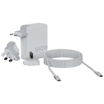 Xtorm Gan Ultra USB 3-USB-C Fast Charger 140W White + Adapter + USB-C Cable