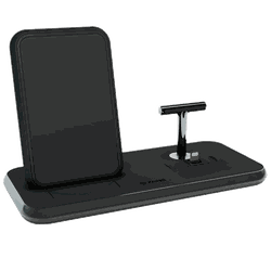 Zens Aluminium 3 In 1 Wireless Fast Charger 10W Black